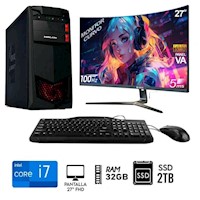 Computadora Pc Intel Core i7 3.2 Ghz Ram 32GB  Disco SSD 2TB, Monitor 27"